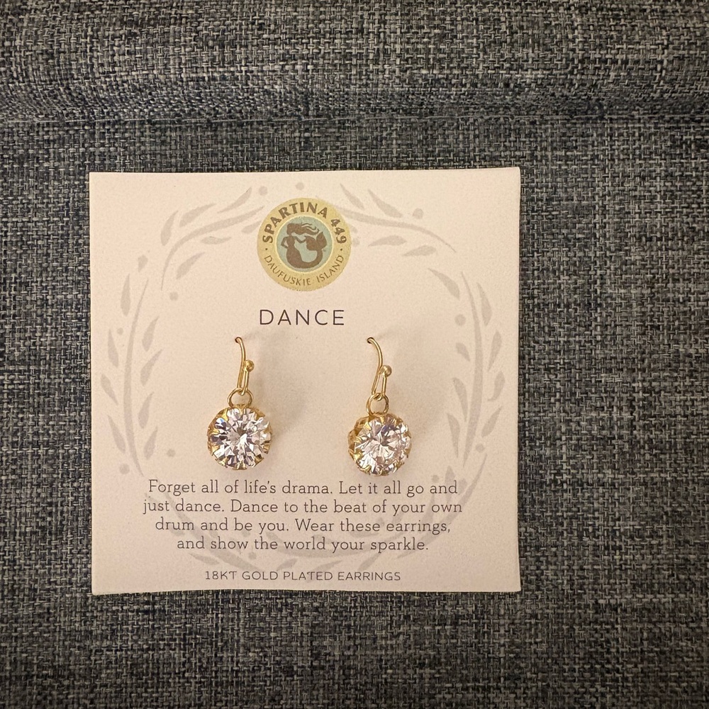 Spartina 449 Gold and Crystal Earrings